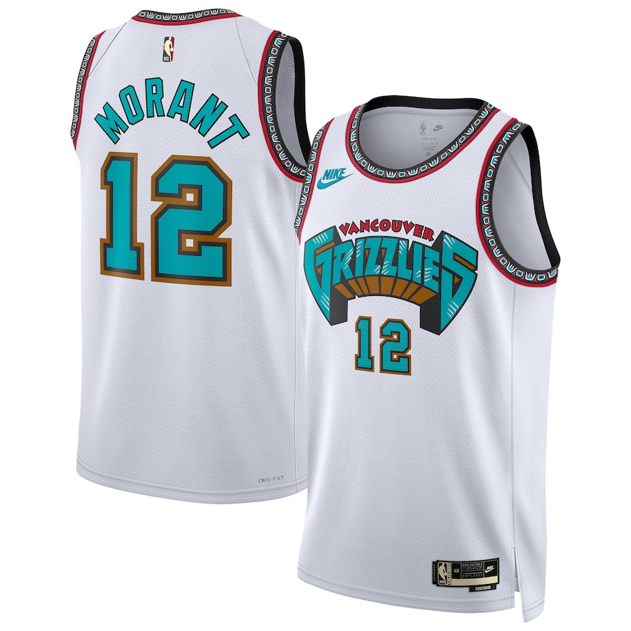 Men Memphis Grizzlies #12 Ja Morant Nike White 2024-25 Swingman NBA Jersey->youth nfl jersey->Youth Jersey